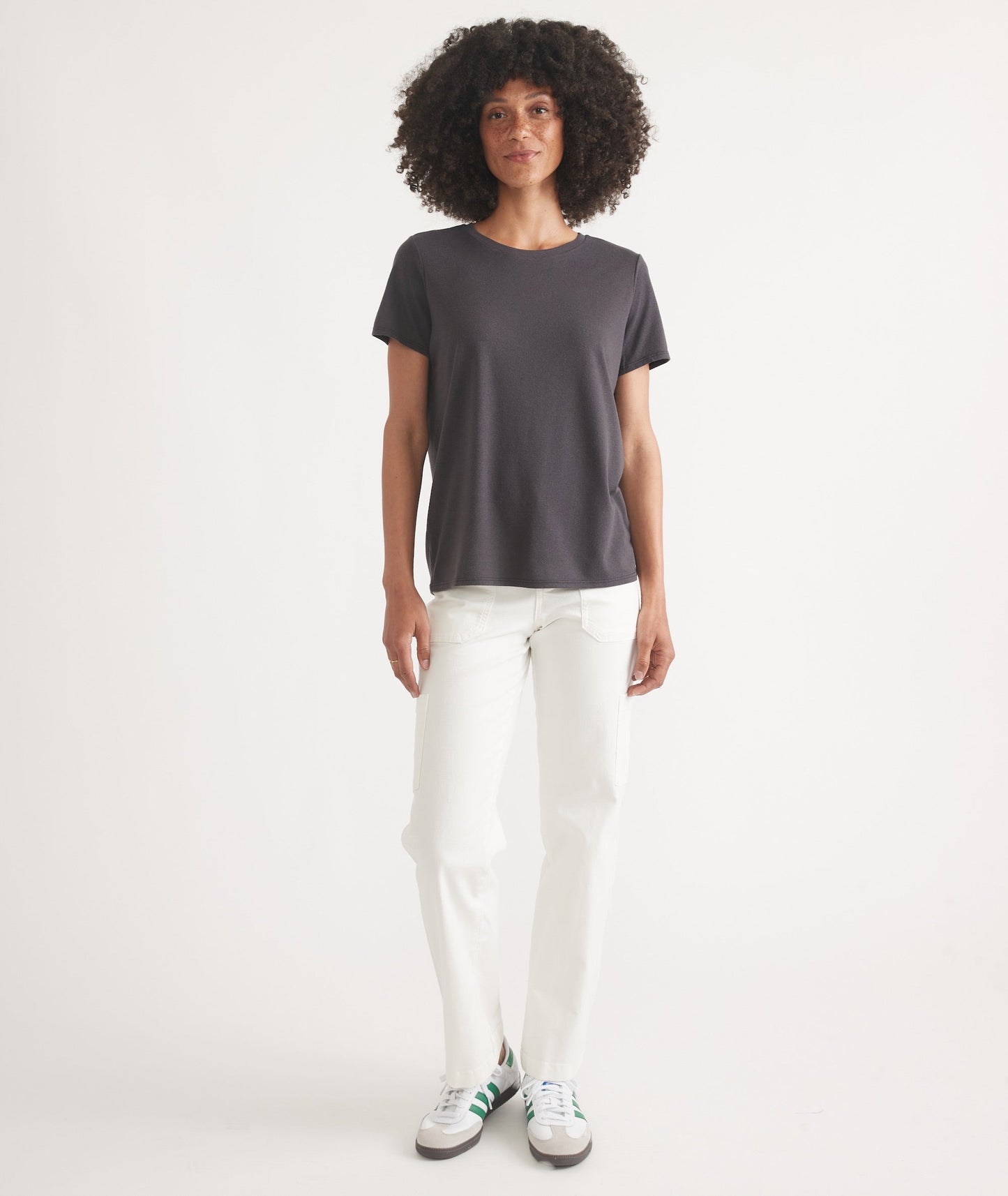 Women's Re-Spun Signature Crew in Faded Black
