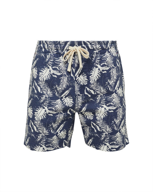 Toby Palm Tree Linen Cotton Shorts