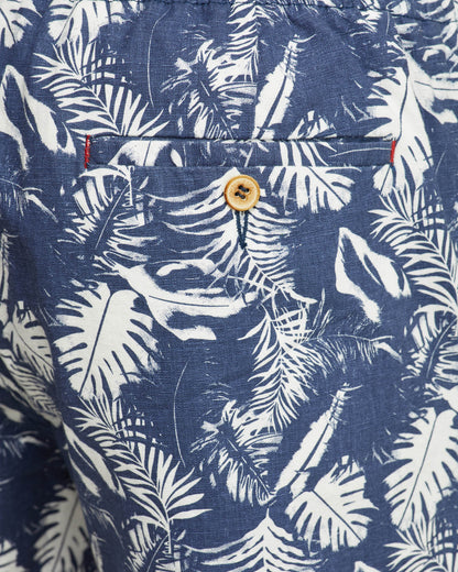 Toby Palm Tree Linen Cotton Shorts