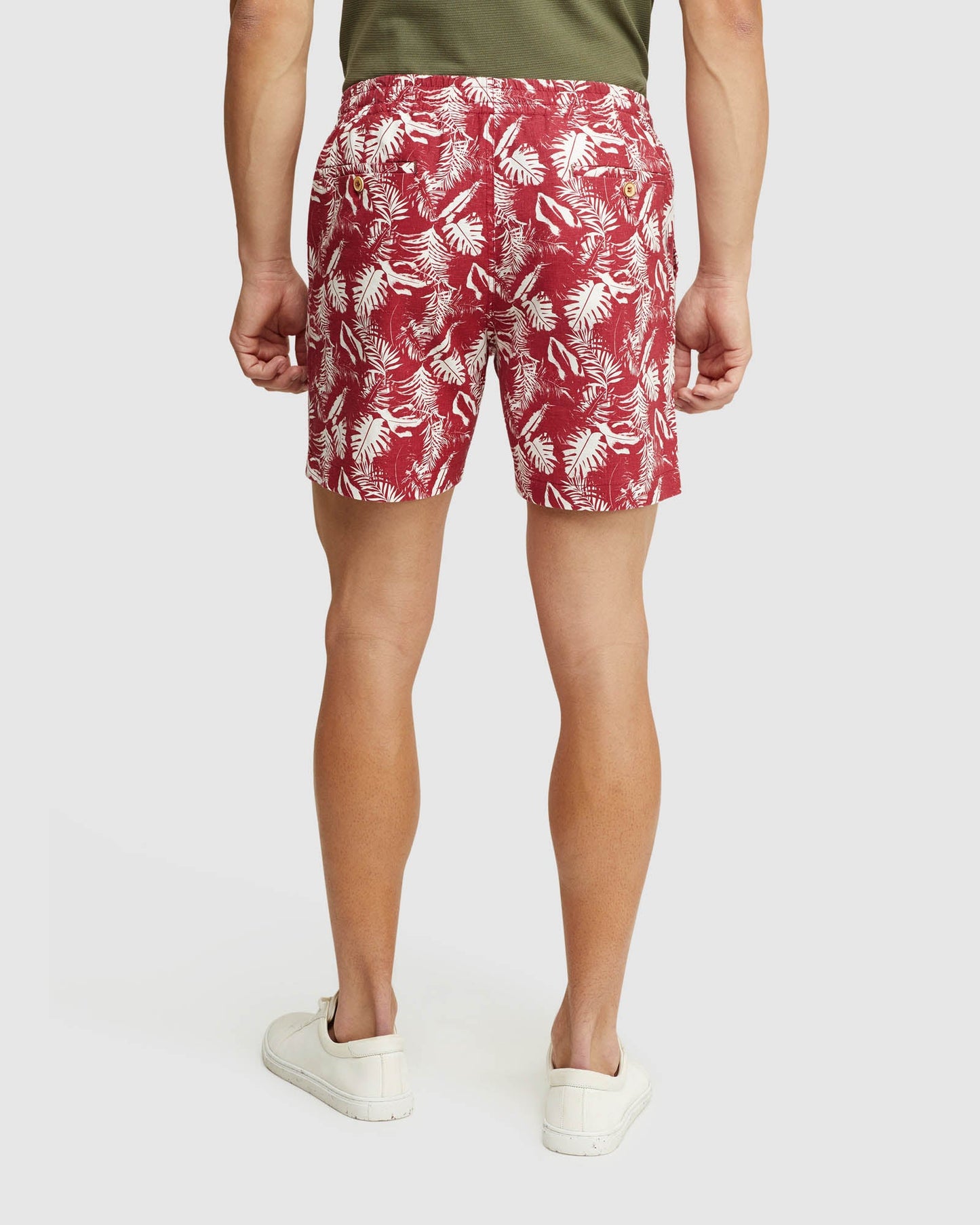 Toby Palm Tree Linen Cotton Shorts