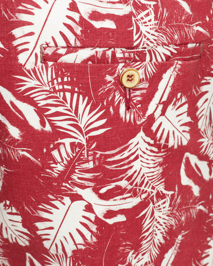 Toby Palm Tree Linen Cotton Shorts