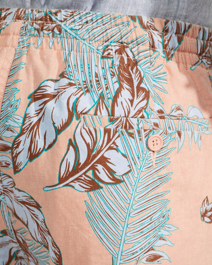 Toby Linen Cotton Printed Shorts