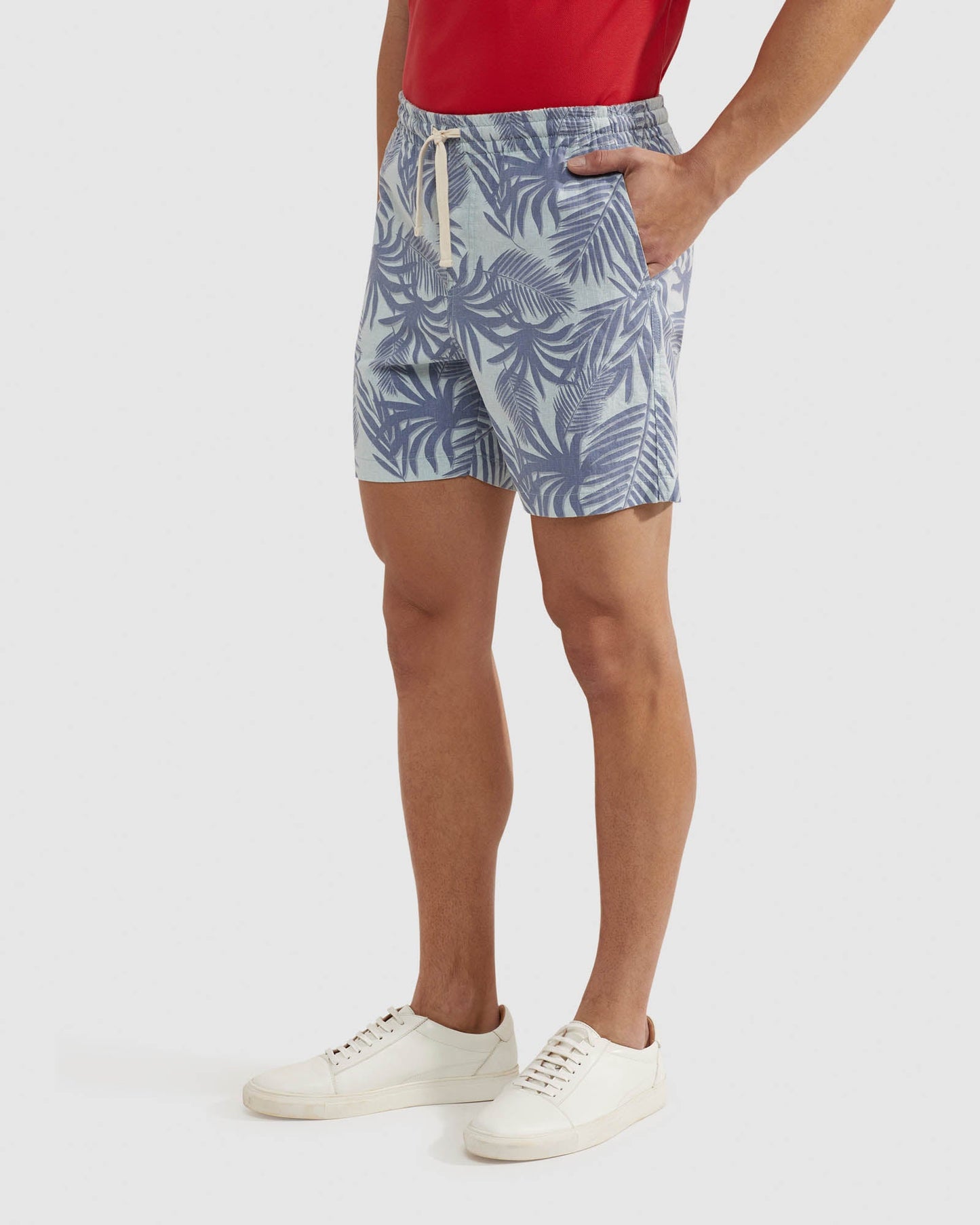 Toby Linen Cotton Printed Shorts