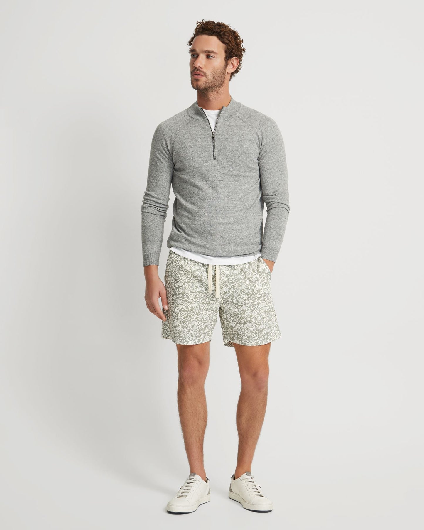 Toby Linen Cotton Printed Shorts