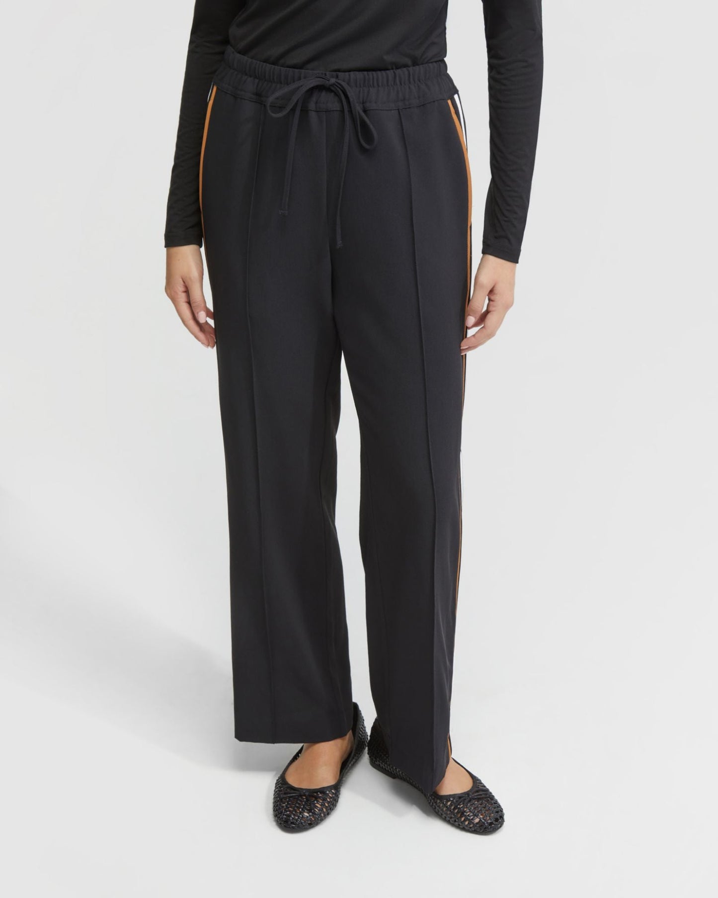Violet Contrast Stripe Pants