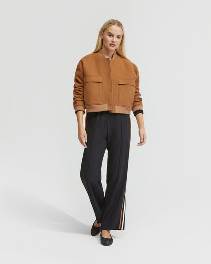 Violet Contrast Stripe Pants