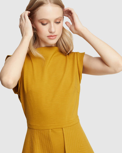 Vera Ponti Peplum Mini Dress