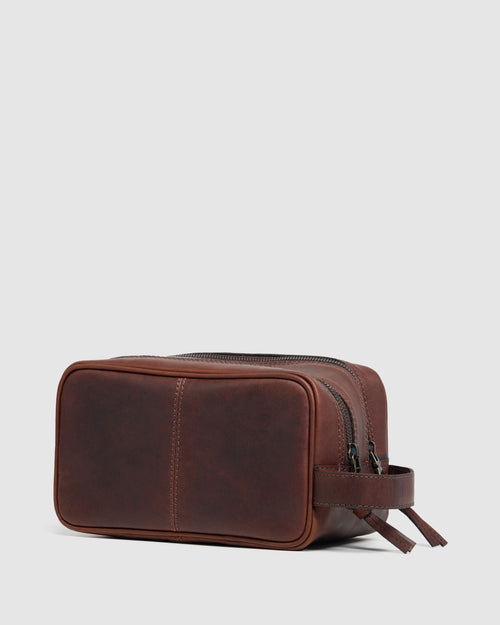Traveller Leather Wash Bag