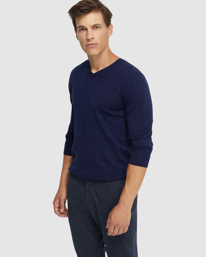 V-Neck Pure Merino Wool Knit