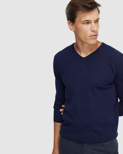 V-Neck Pure Merino Wool Knit
