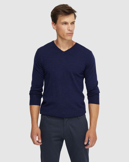 V-Neck Pure Merino Wool Knit