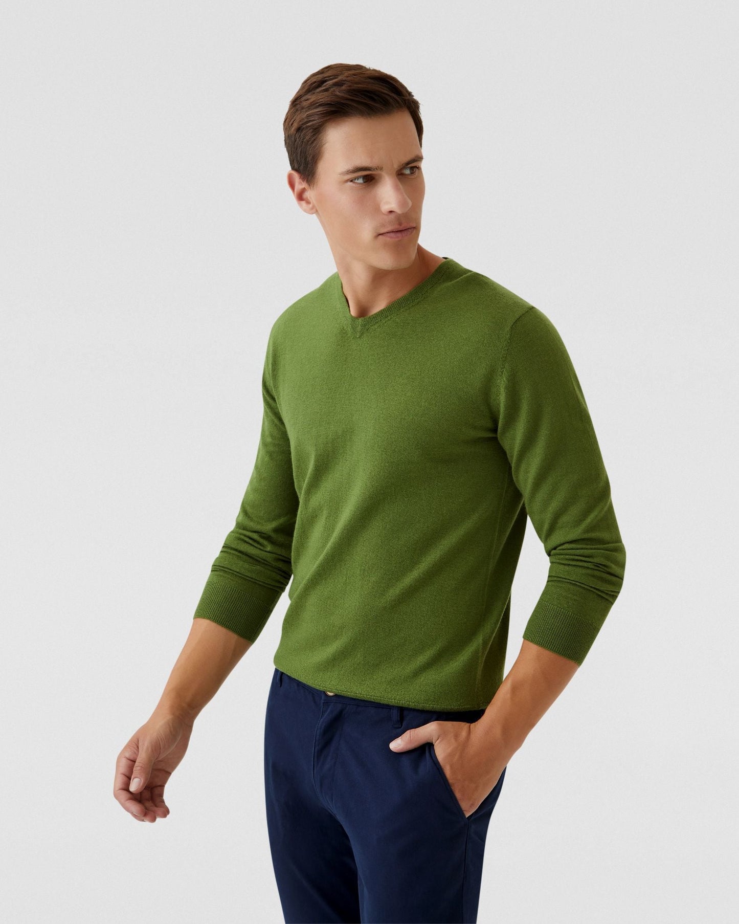 V-Neck Pure Merino Wool Knit