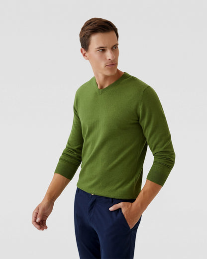 V-Neck Pure Merino Wool Knit