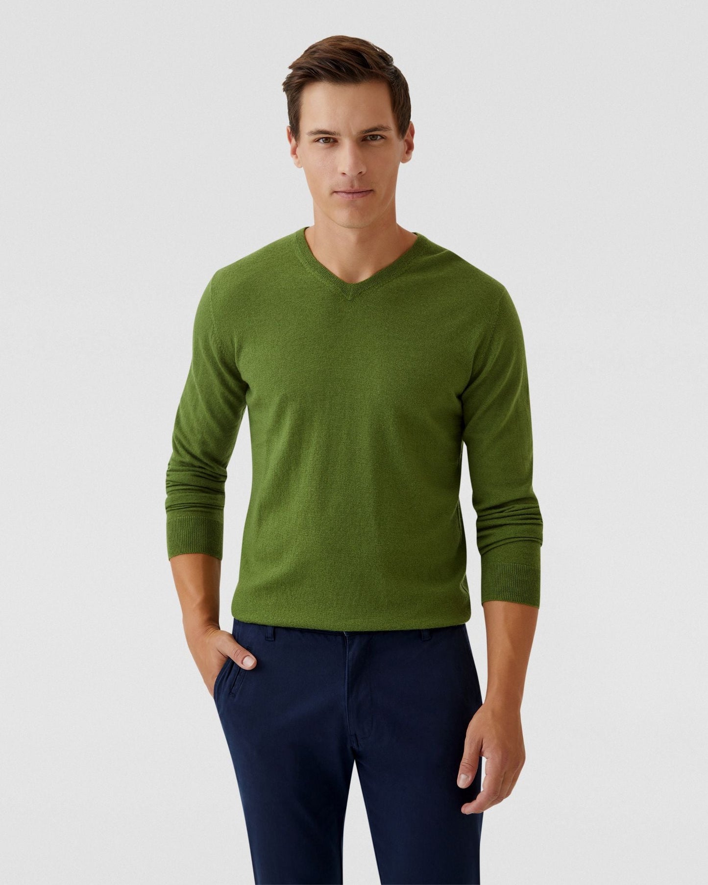 V-Neck Pure Merino Wool Knit