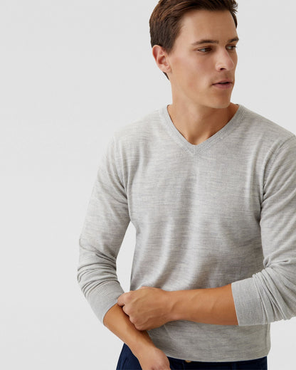 V-Neck Pure Merino Wool Knit