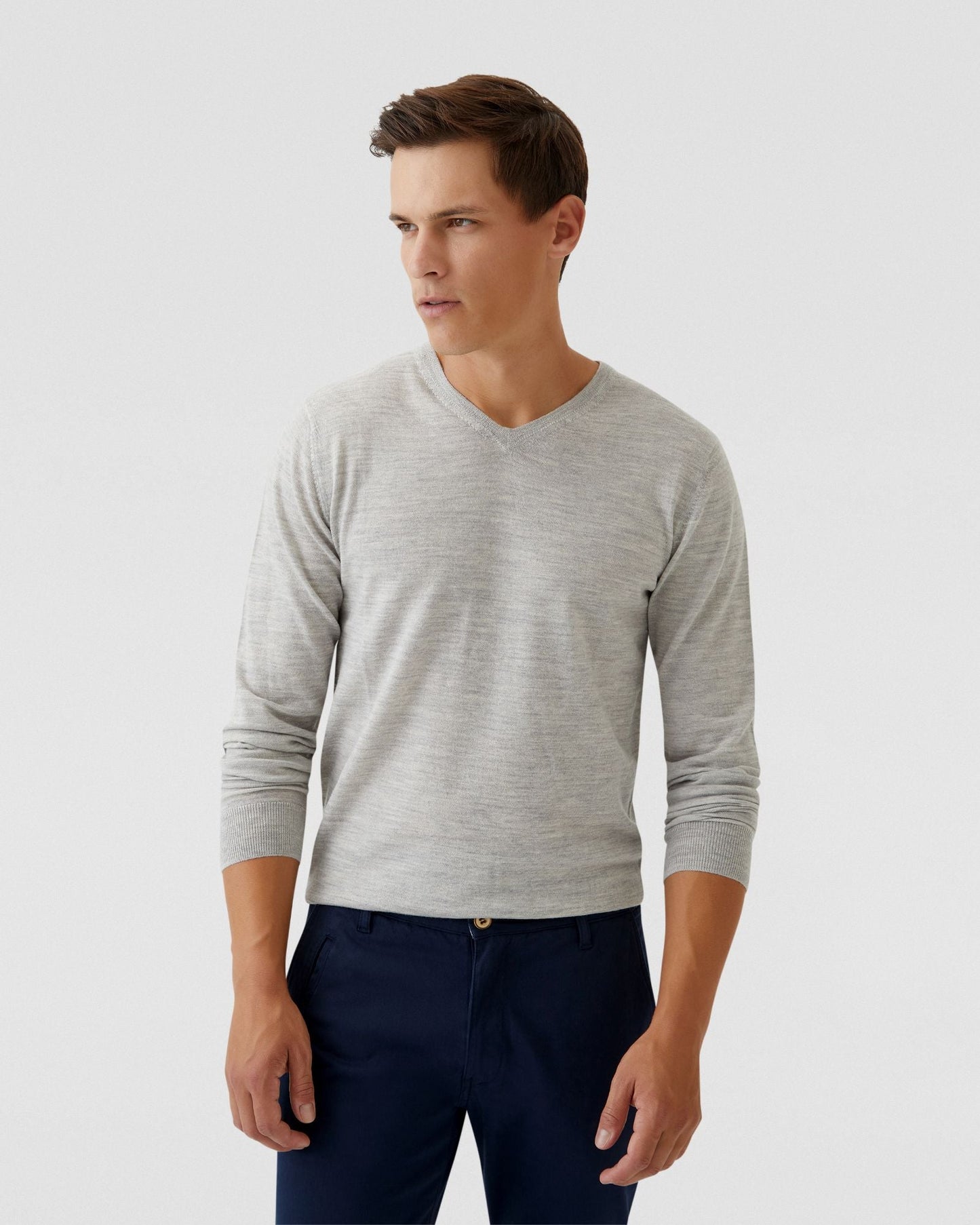 V-Neck Pure Merino Wool Knit