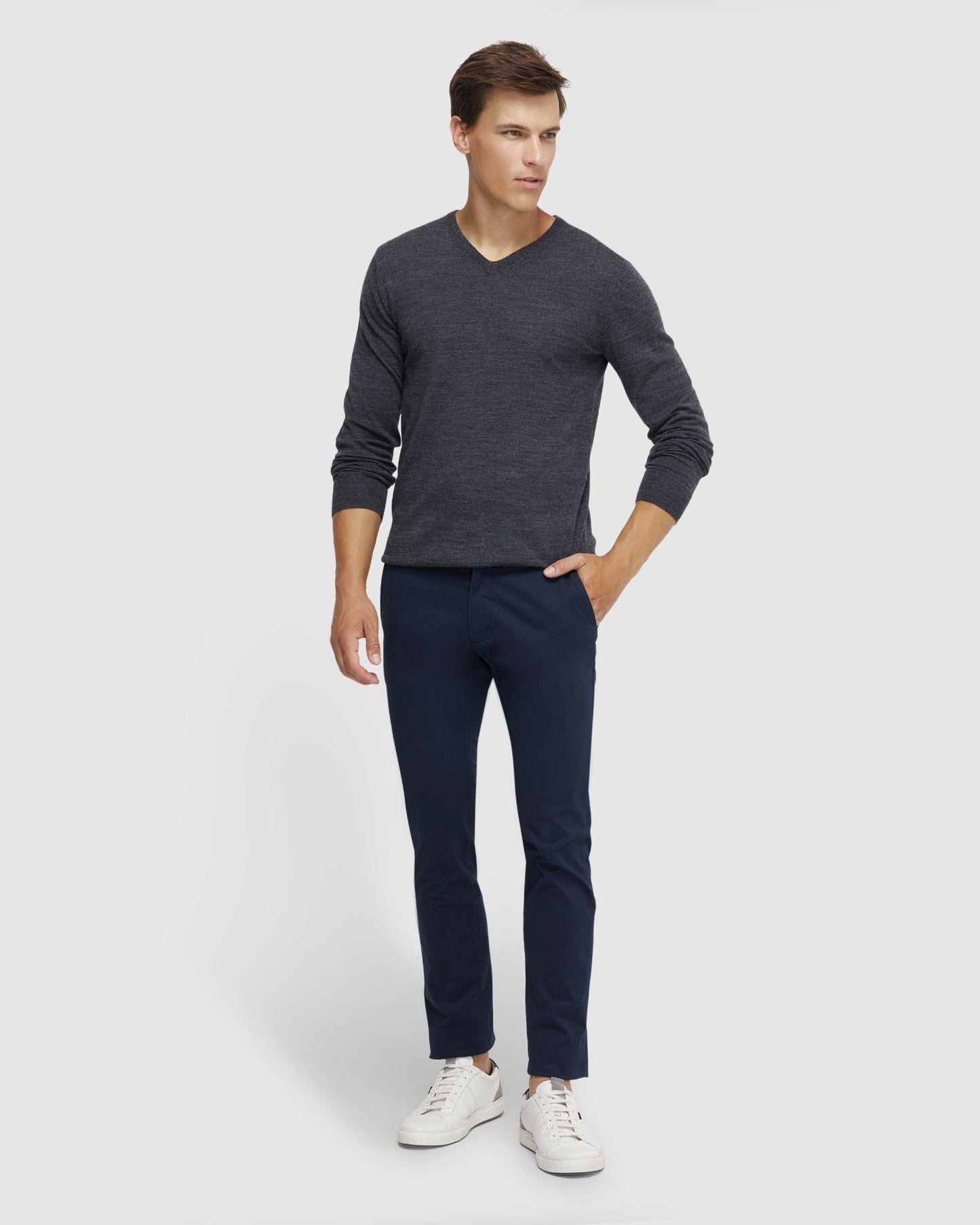V-Neck Pure Merino Wool Knit