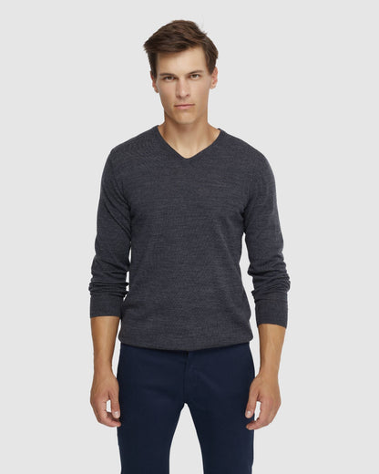 V-Neck Pure Merino Wool Knit