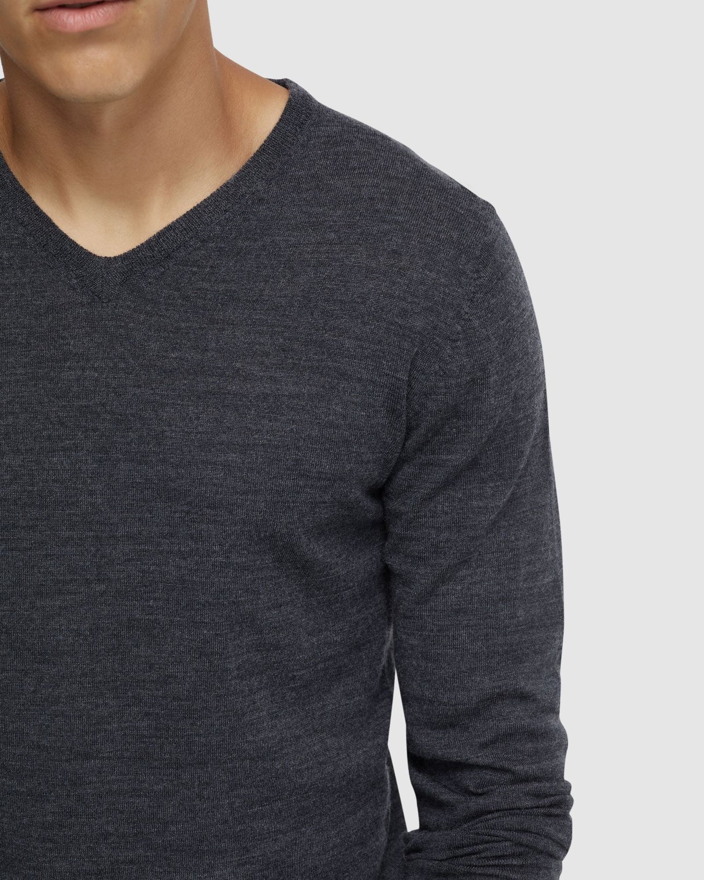 V-Neck Pure Merino Wool Knit