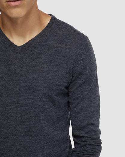 V-Neck Pure Merino Wool Knit