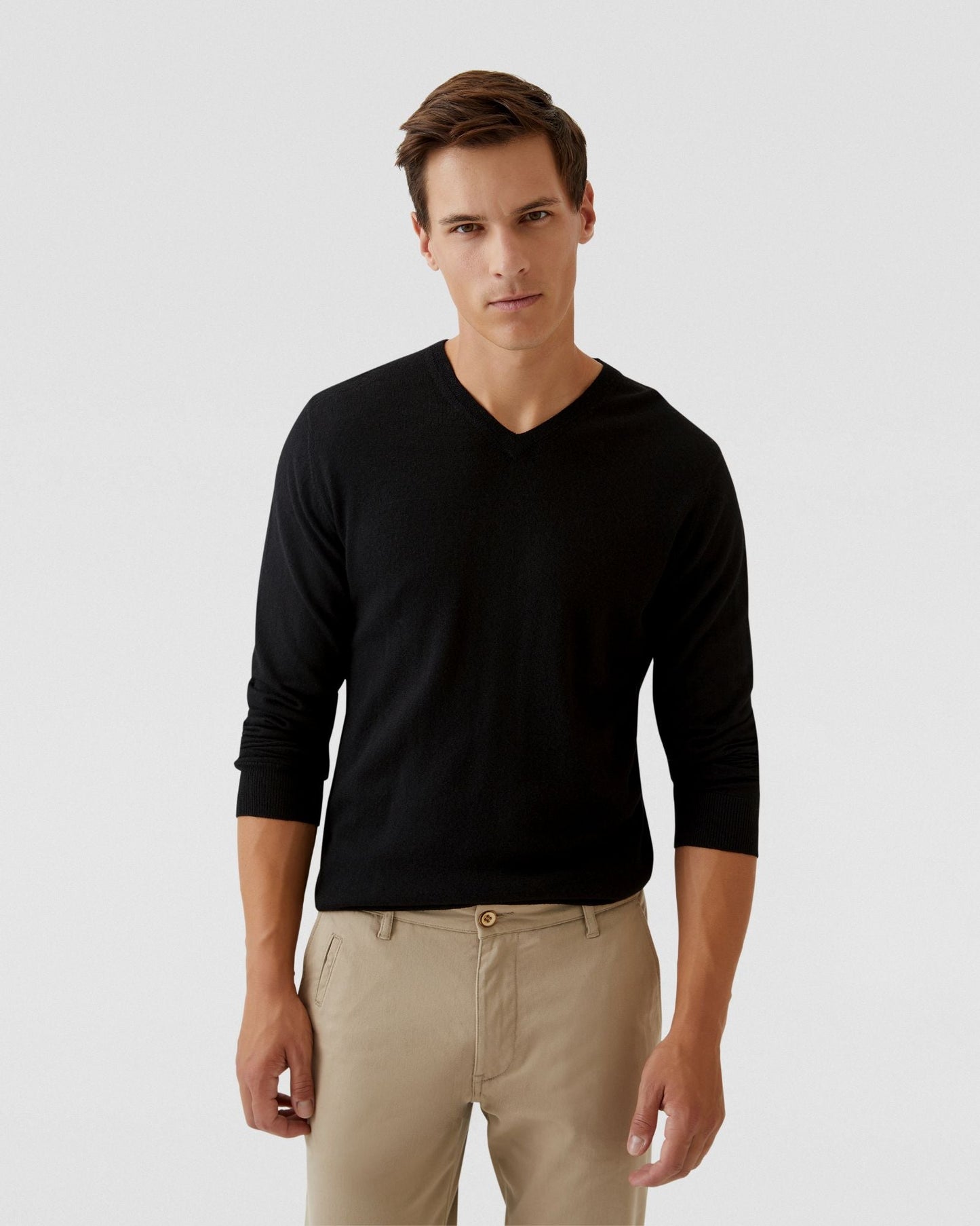 V-Neck Pure Merino Wool Knit