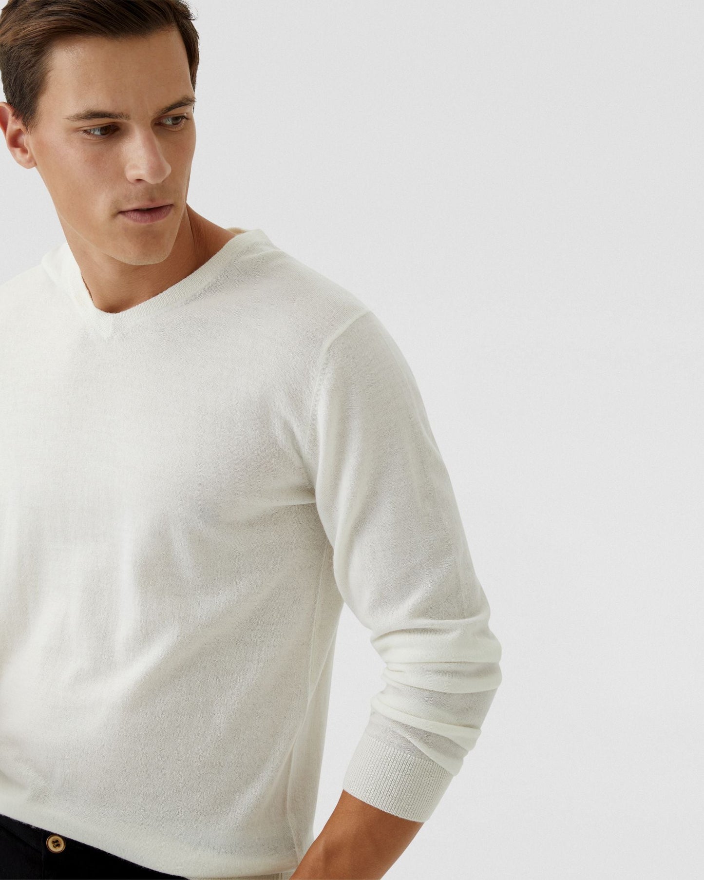 V-Neck Pure Merino Wool Knit