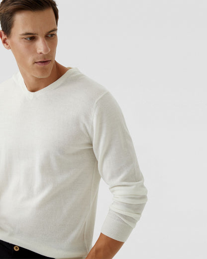 V-Neck Pure Merino Wool Knit