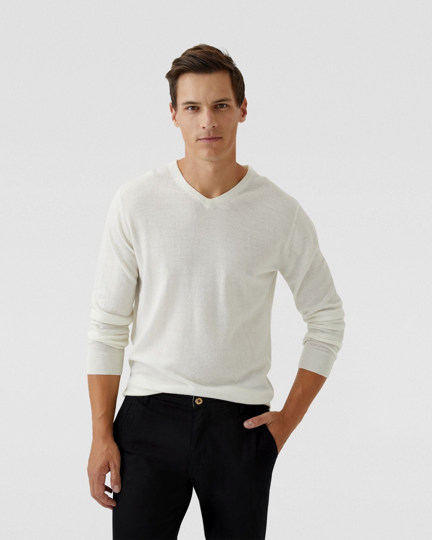 V-Neck Pure Merino Wool Knit