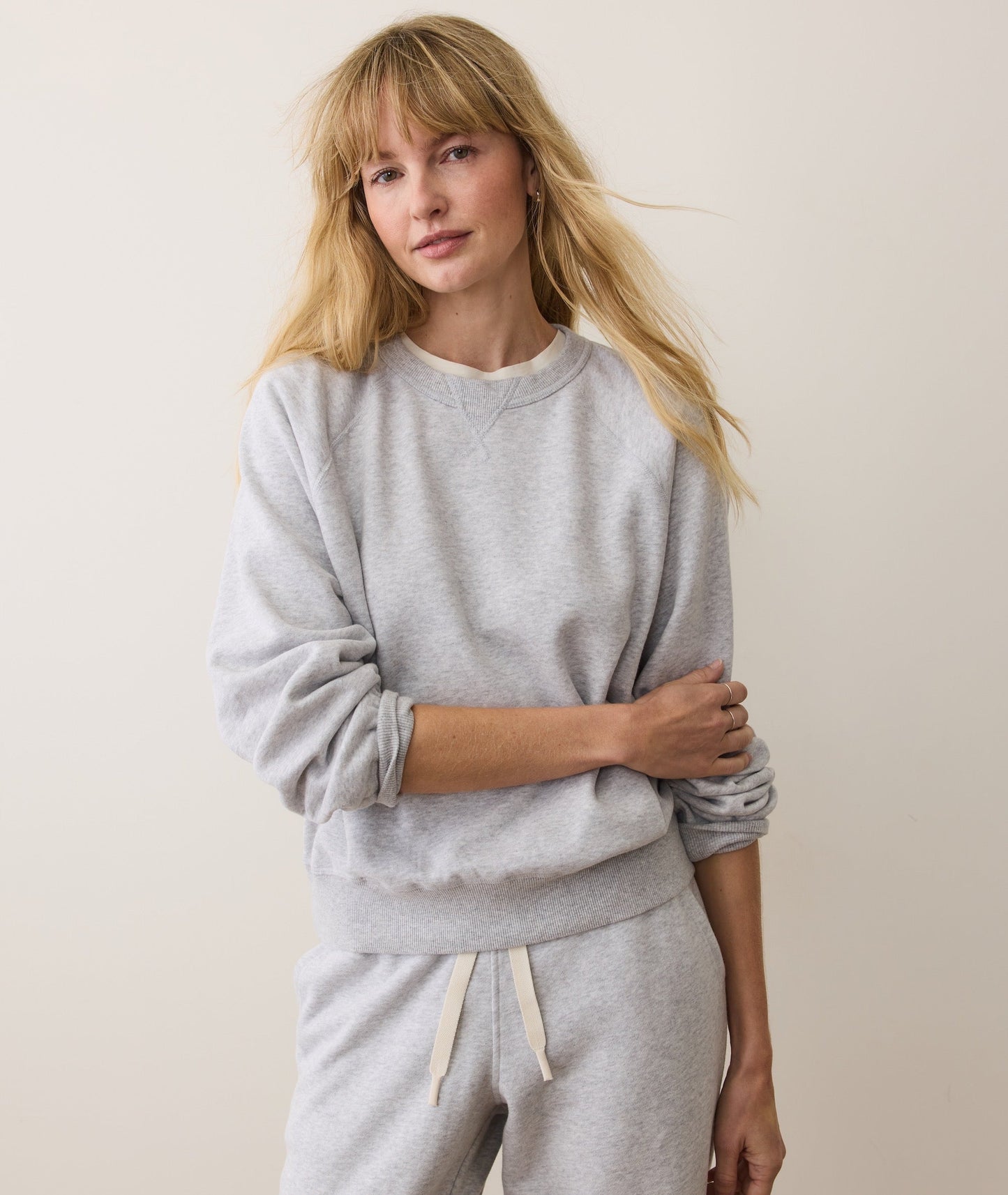 Women's Cloud 9 Fleece Sweatshirt in Light Heather Grey