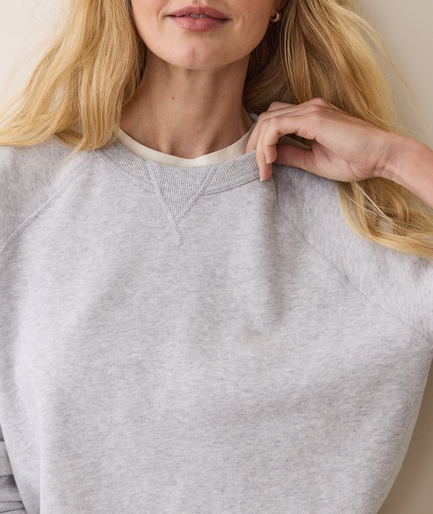 Women's Cloud 9 Fleece Sweatshirt in Light Heather Grey