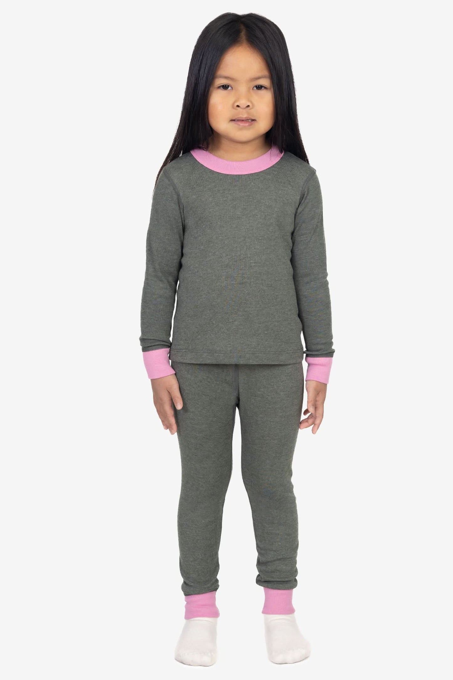 FFR107 - Kids 50/50 Long Sleeve Rib Top