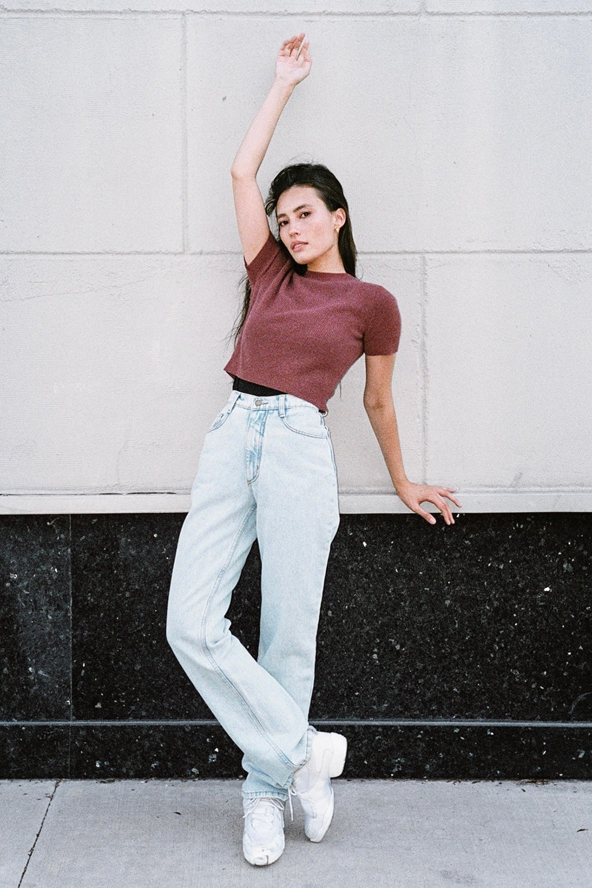 RFK381 - Cashmere Knit Crop Tee
