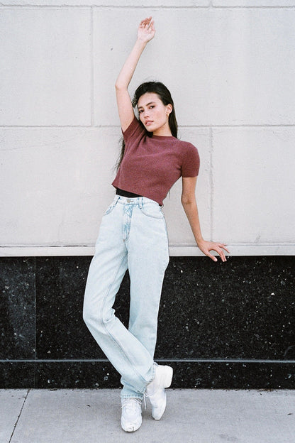 RFK381 - Cashmere Knit Crop Tee