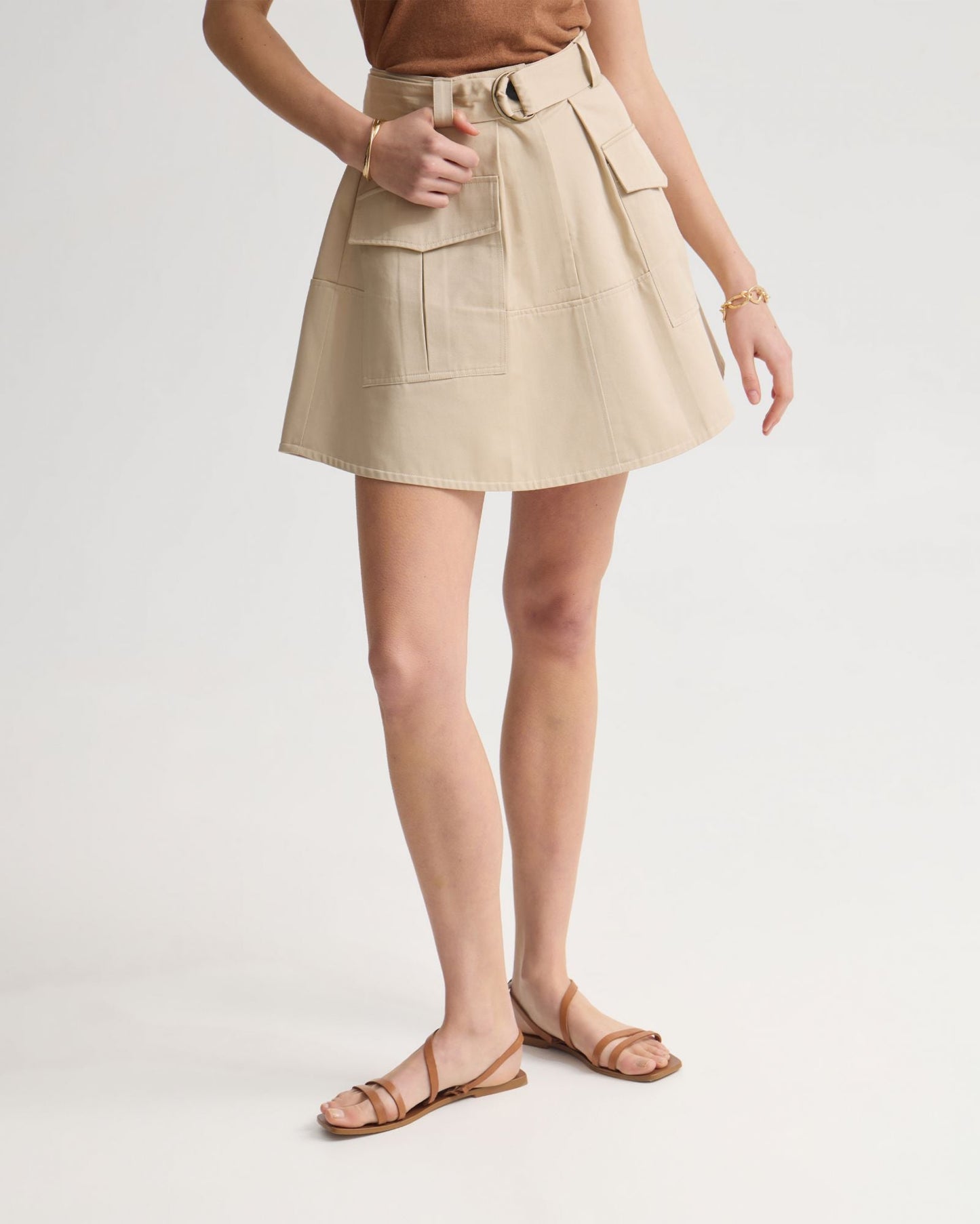 Teri Cotton Safari Skirt
