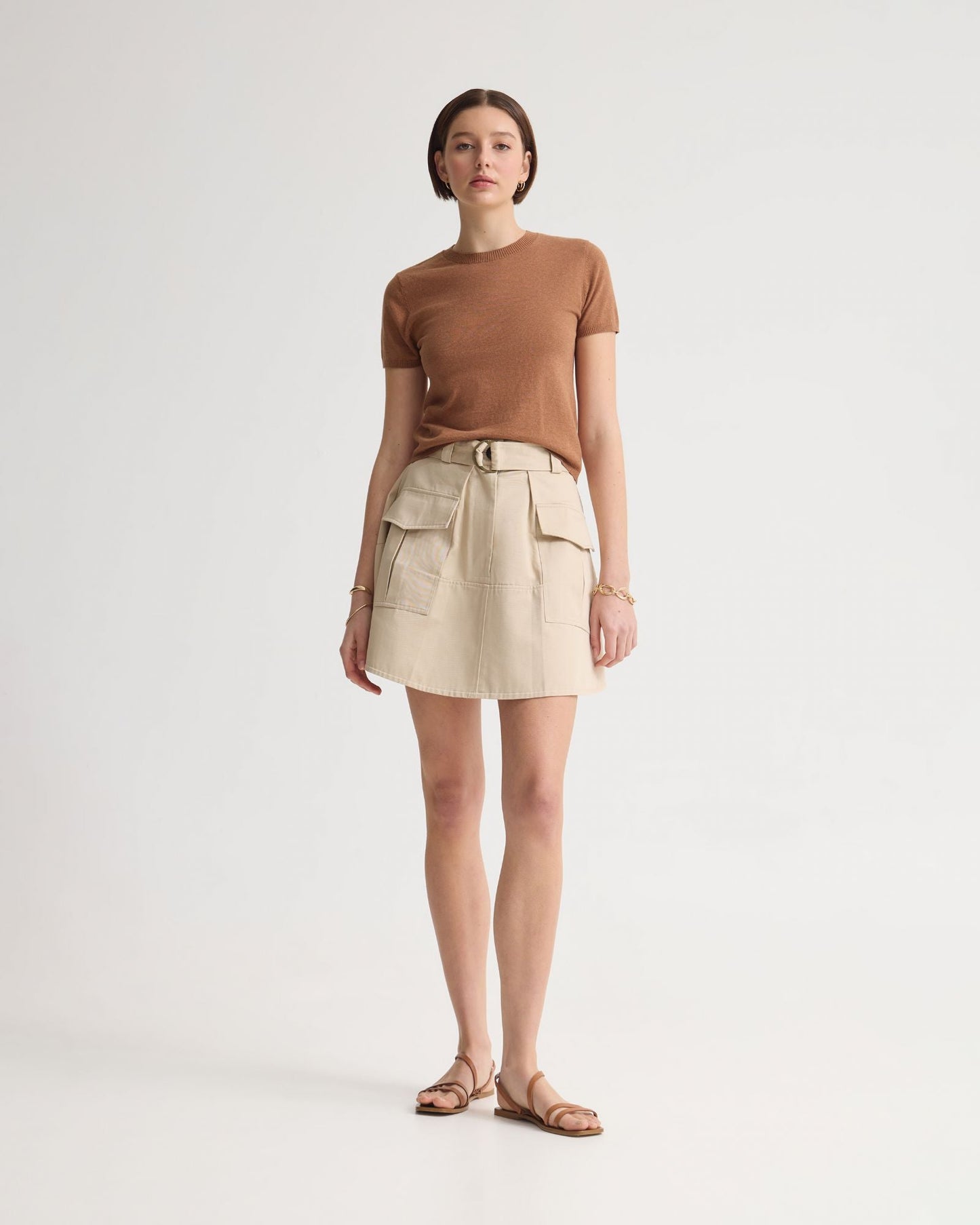 Teri Cotton Safari Skirt
