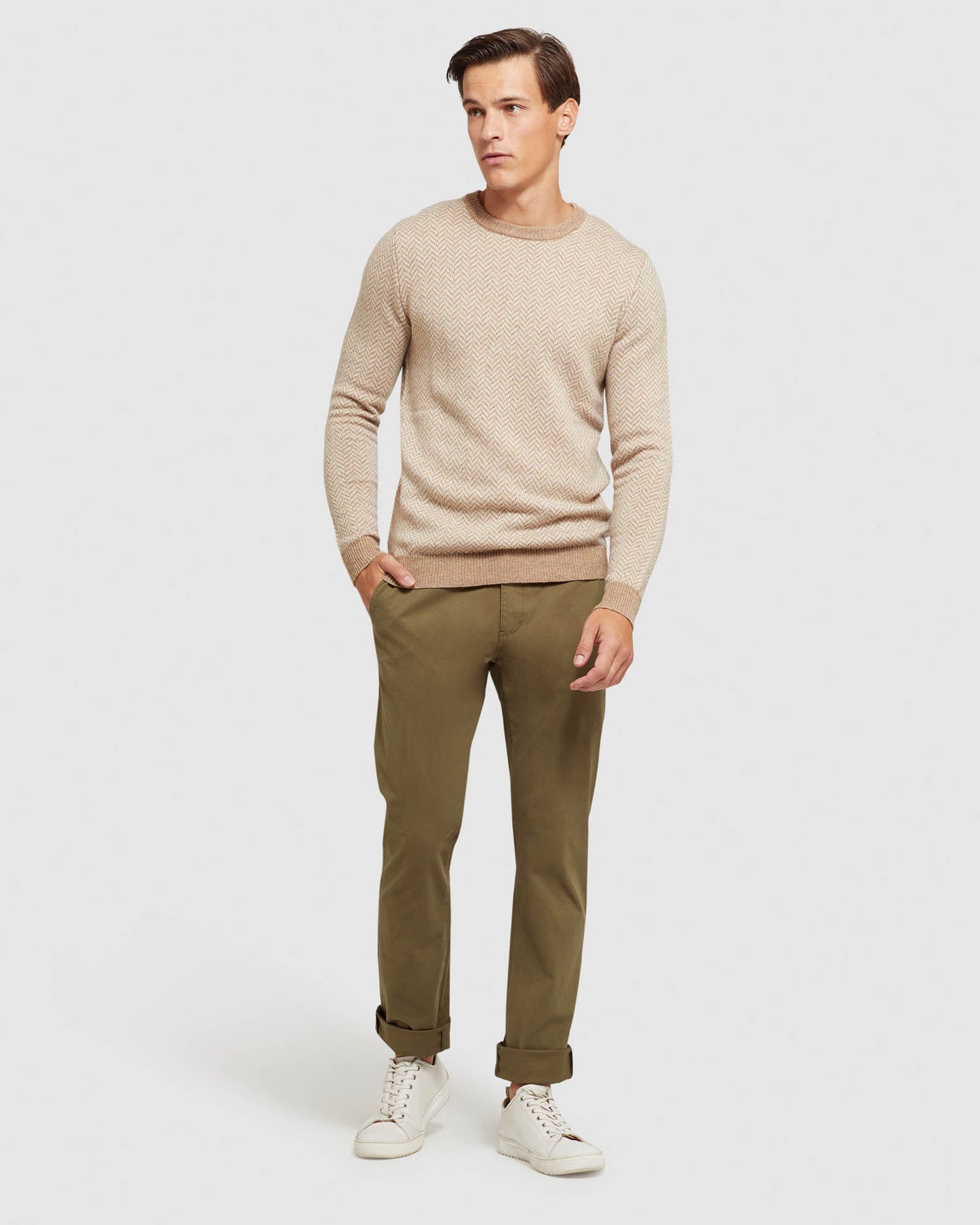 Tully Wool Blend Herringbone Knit