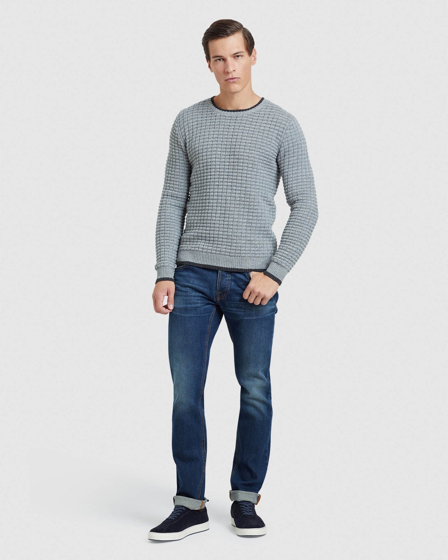 Tommy Waffle Crew Neck Knit