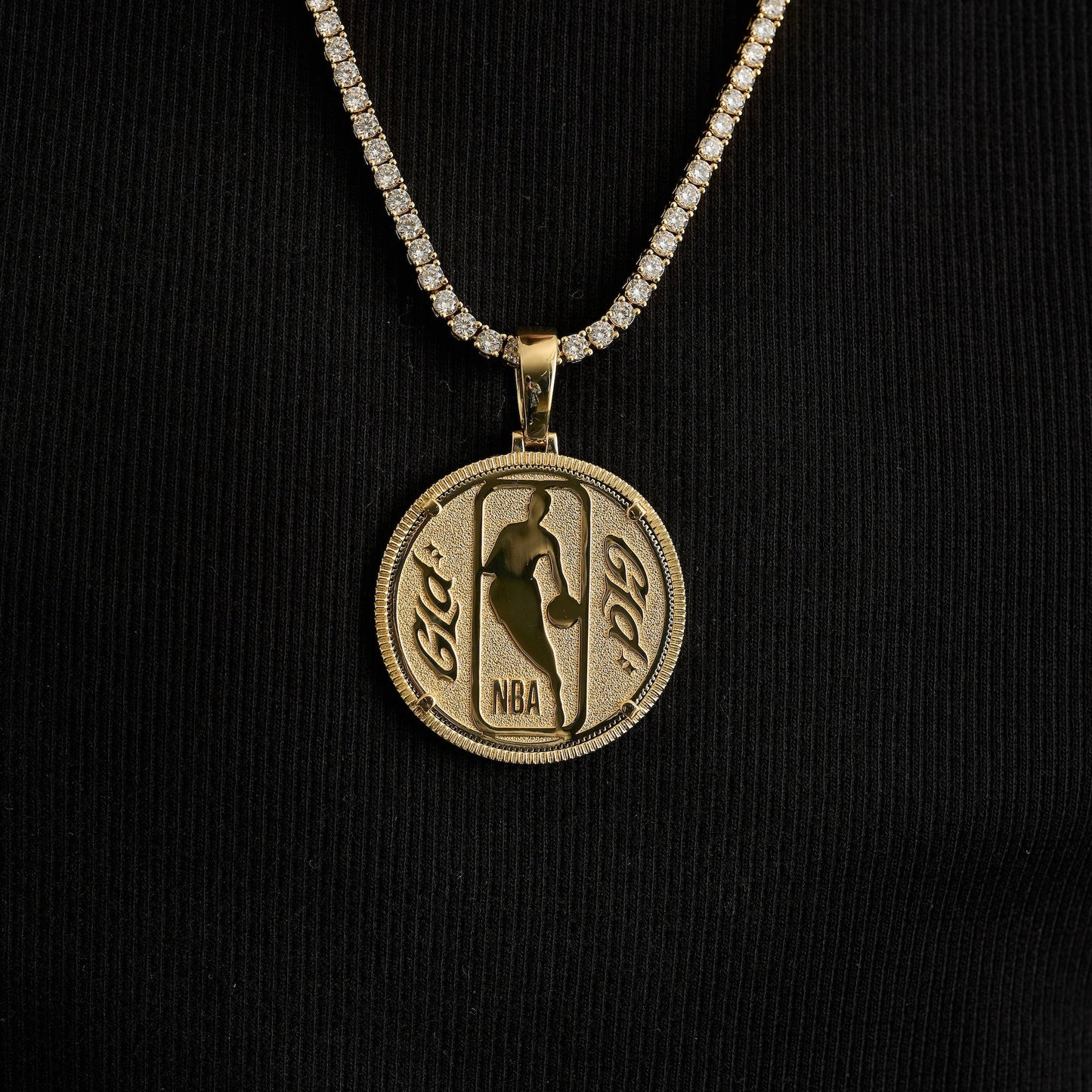 Brooklyn Nets Official NBA Coin Pendant in Yellow Gold