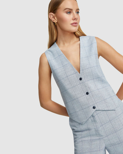 Vienna Eco Checked Suit Waistcoat