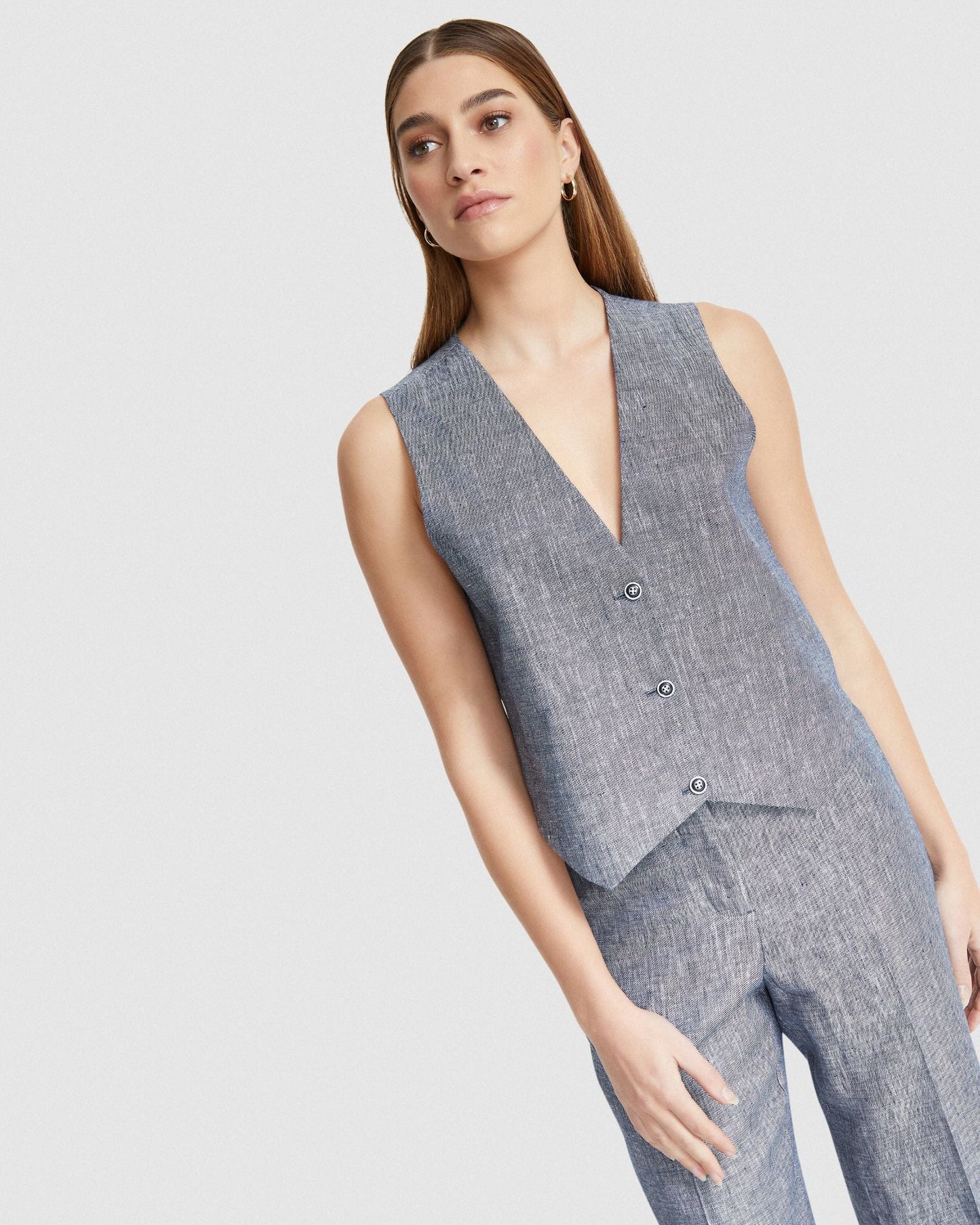 Vienna Linen Twill Waistcoat