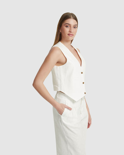 Vienna Linen Waistcoat