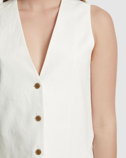 Vienna Linen Waistcoat