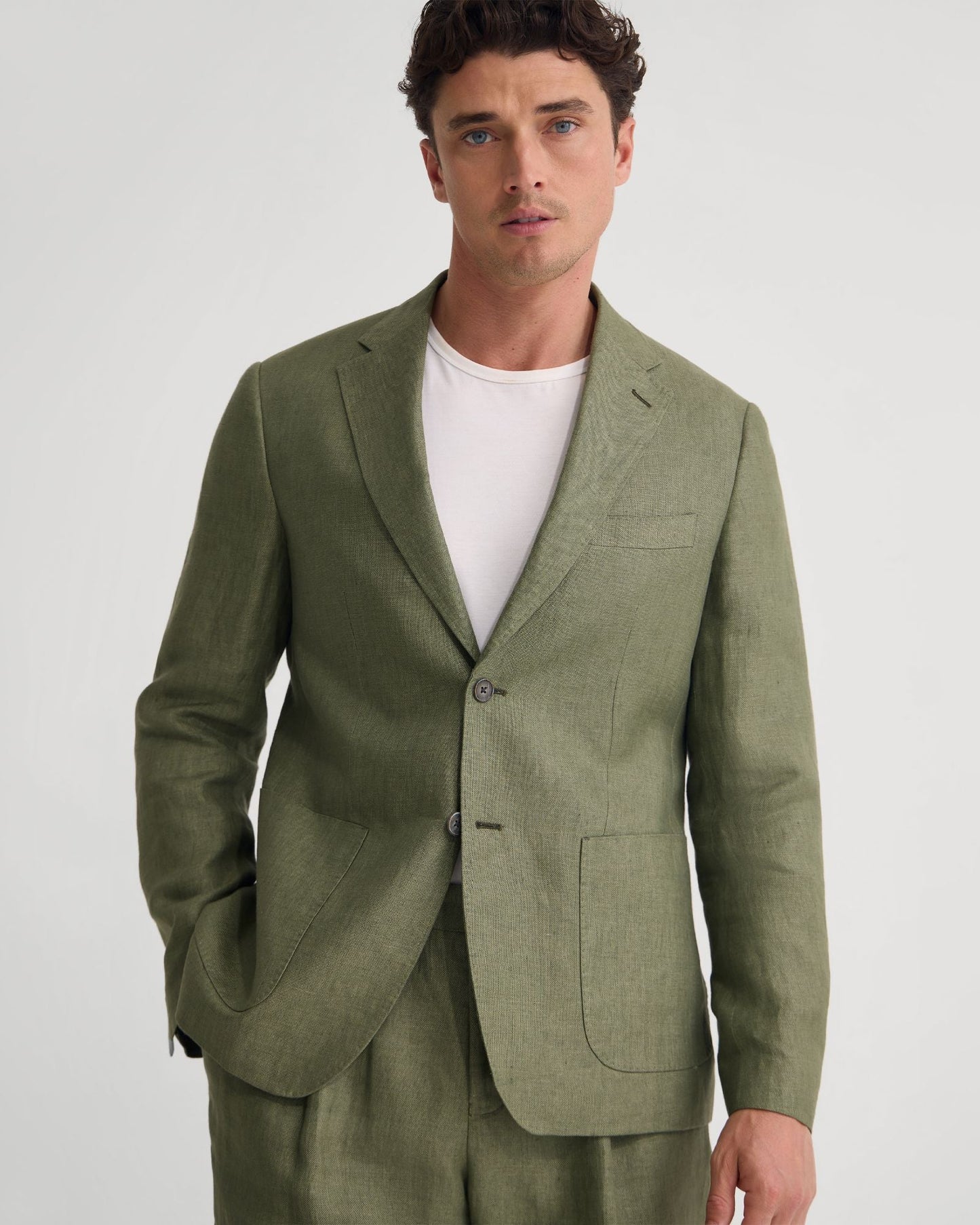 Wrdswrth Linen Patch Pocket Blazer