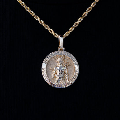 Athletes Guardian Pendant in Yellow Gold