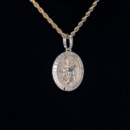 Athletes Guardian Pendant in Yellow Gold