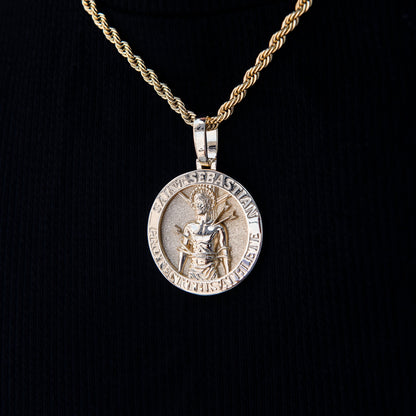 Athletes Guardian Pendant in Yellow Gold