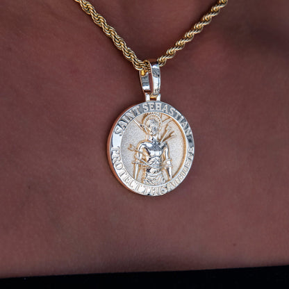 Athletes Guardian Pendant in Yellow Gold