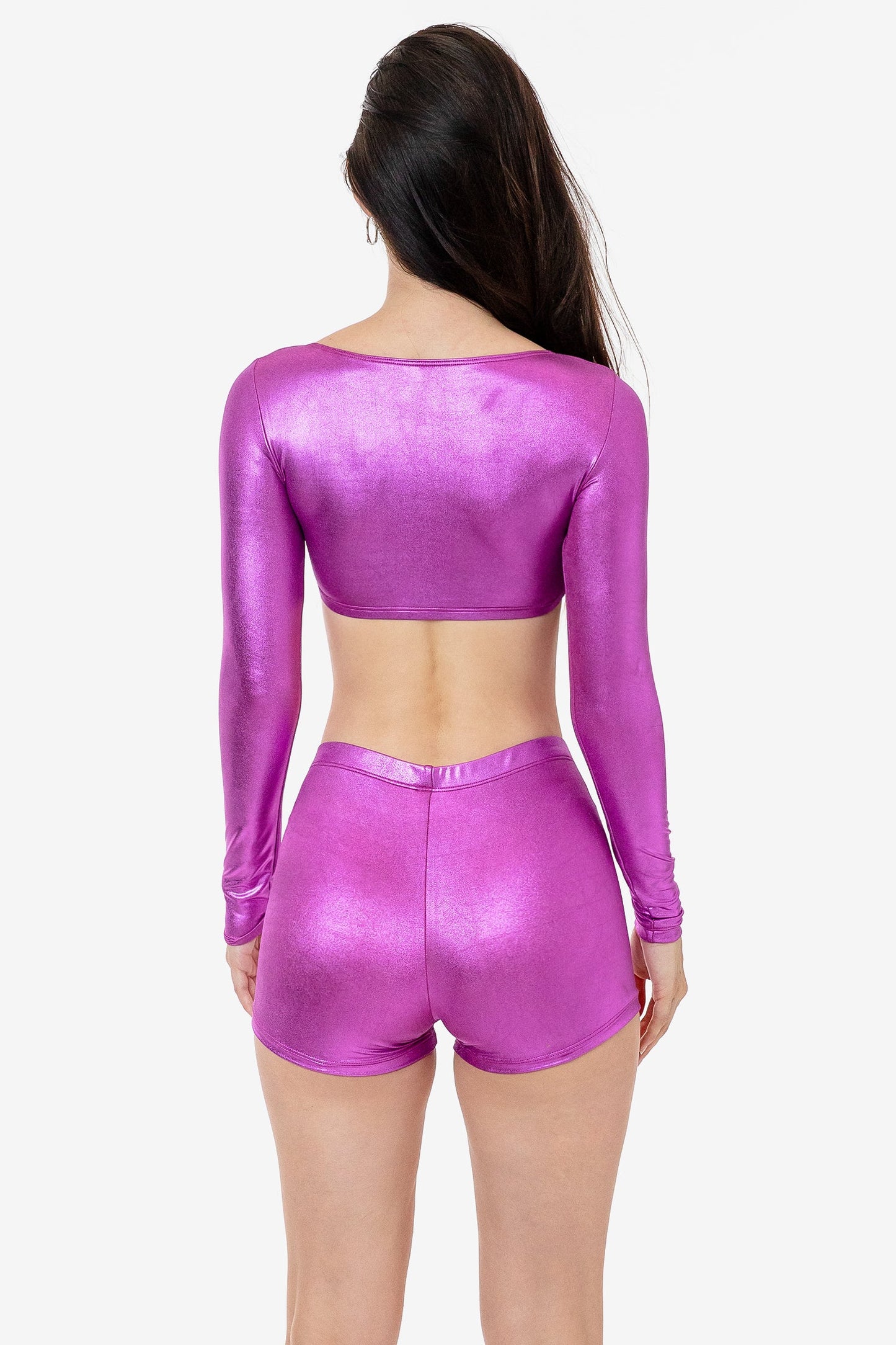 RLA330 - Lamé Mid-Rise Short Short