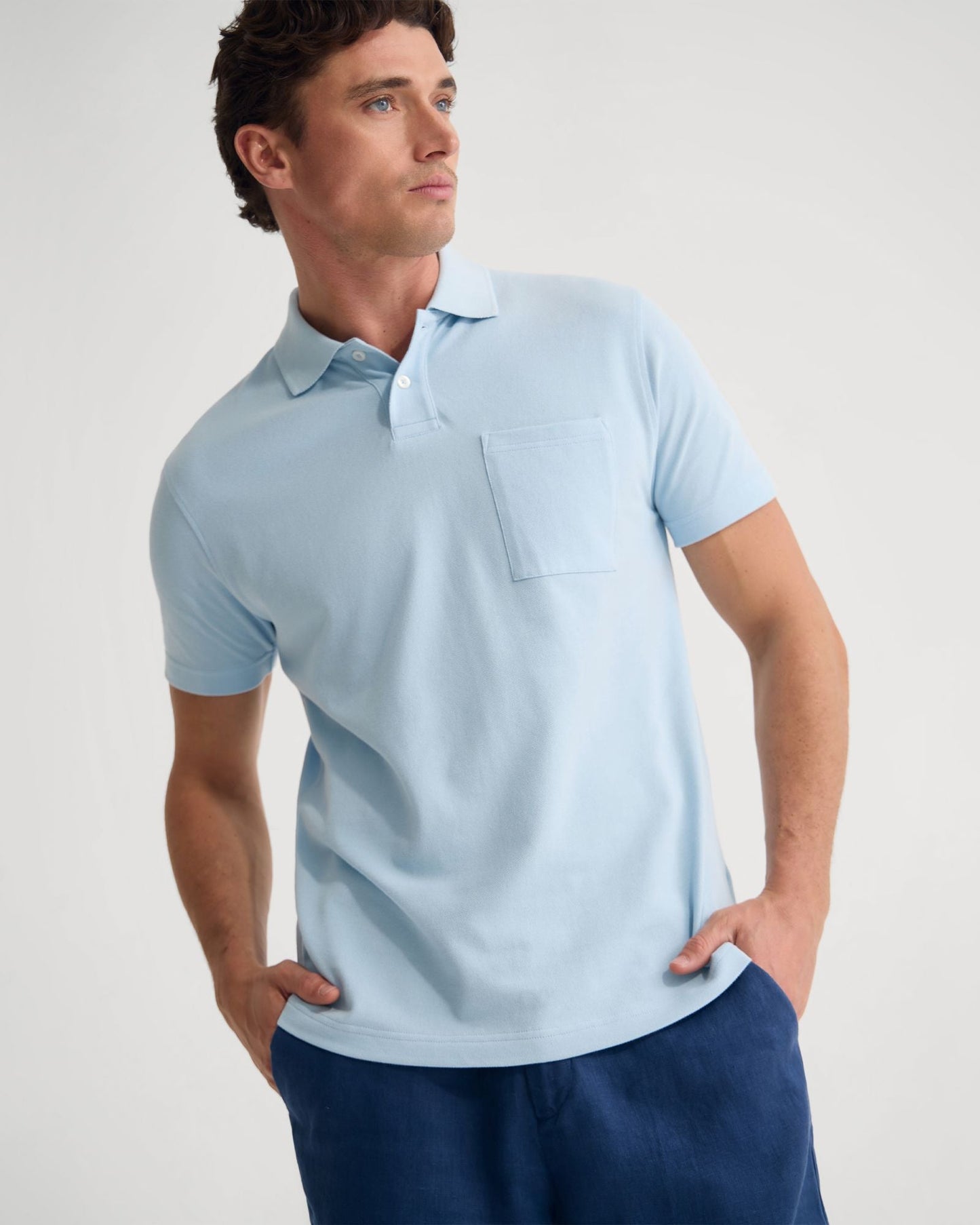 Theo Organic Cotton Pique Polo