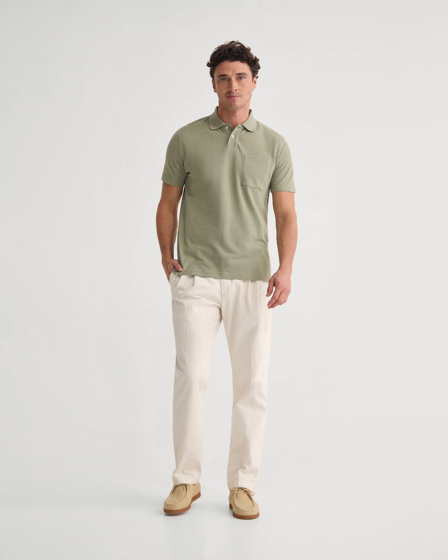 Theo Organic Cotton Pique Polo